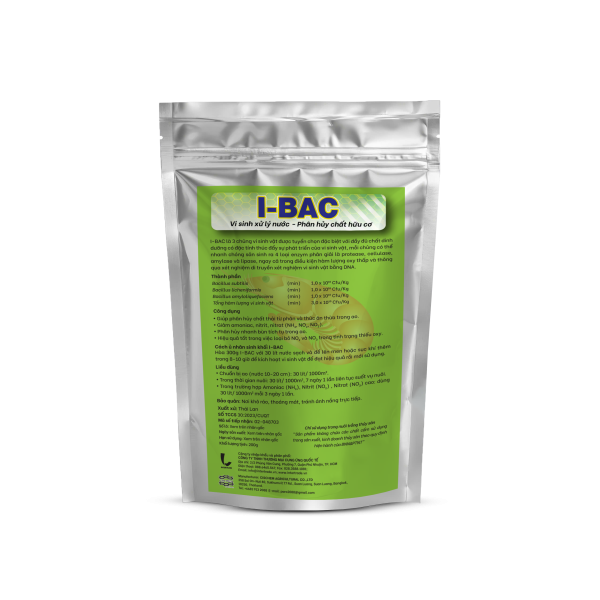 I-BAC VI SINH XỬ LÝ MẦM BỆNH, PHÂN HUỶ CHẤT HỮU CƠ